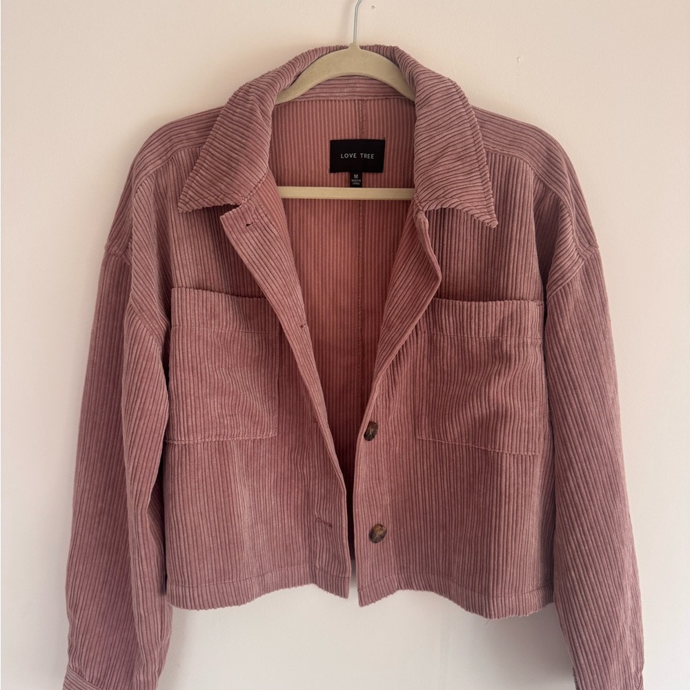 Love Tree Women's Corduroy Crolped Button Down
